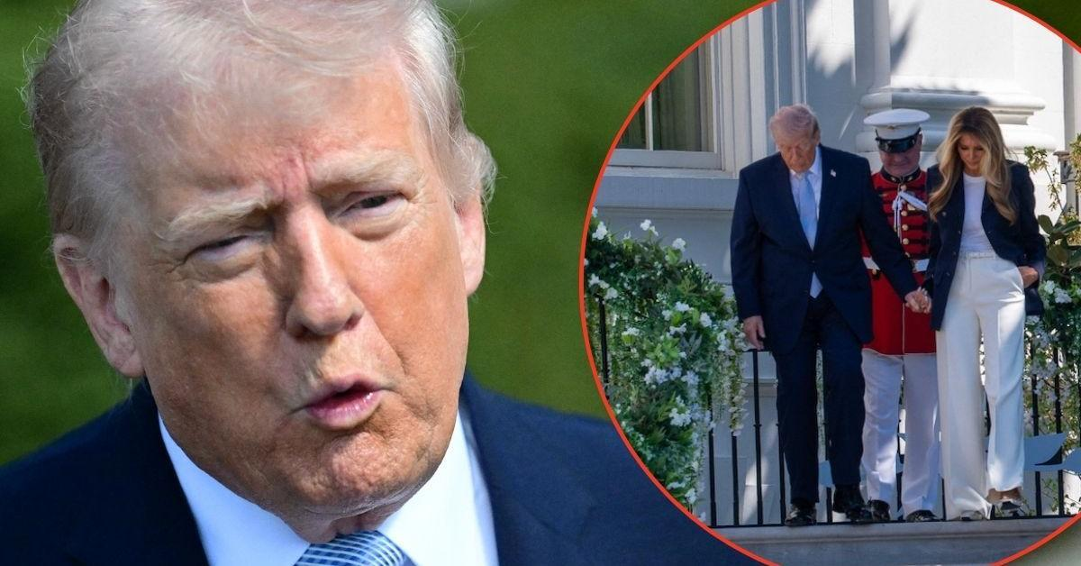 Trump Clings to Melania on Easter — Awkward Descent Fuels Health Questions